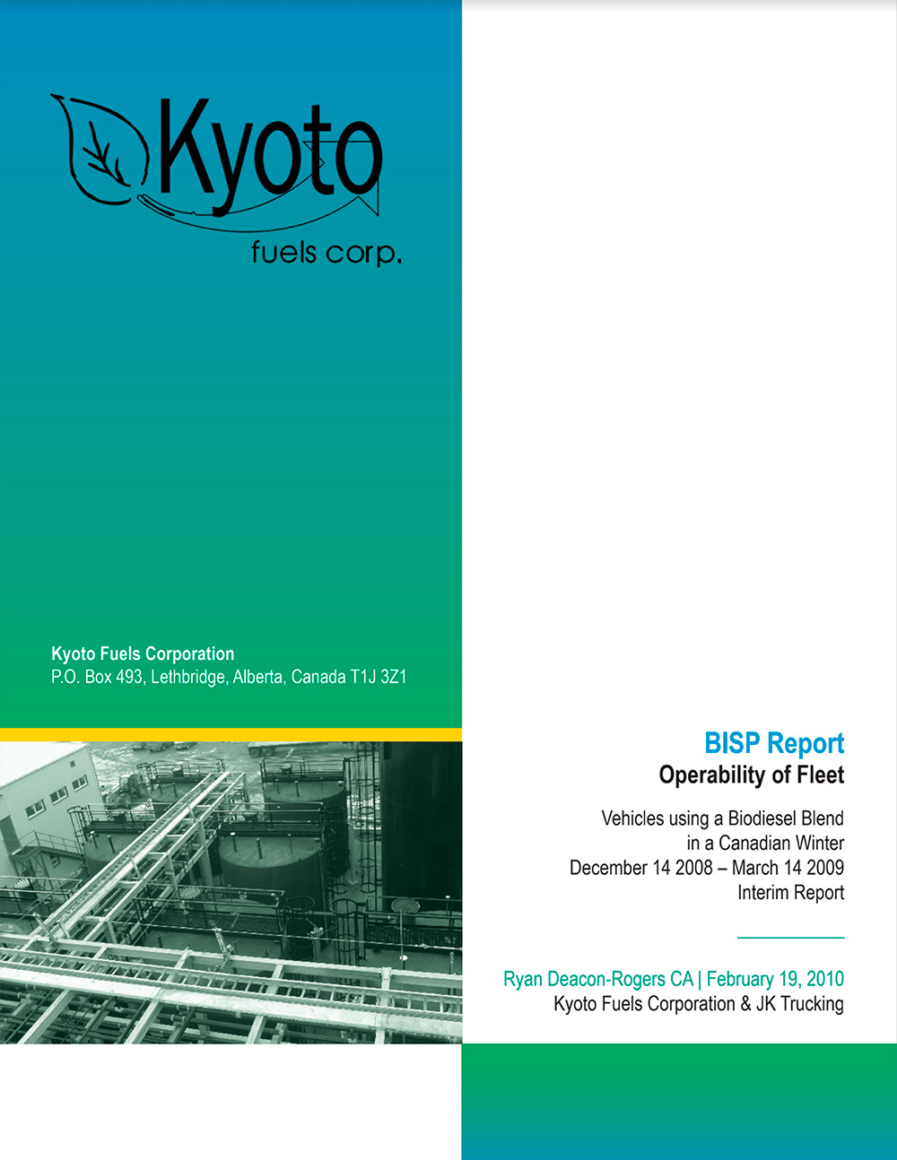 Screencap - Biodiesel Integration Pilot Study